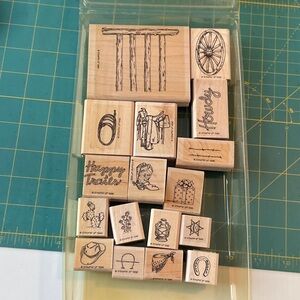 Stampin' Up! “Happy Trails” Wooden Rubber Stamp Set